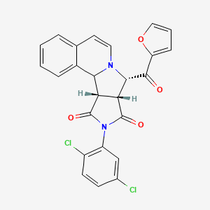 (11S,12R,16S)-14-(2,5-dichlorophenyl)-11-(furan-2-carbonyl)-10,14-diazatetracyclo[8.6.0.02,7.012,16]hexadeca-2,4,6,8-tetraene-13,15-dione