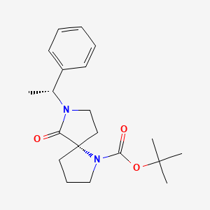 1,7-Diazaspiro[4.4]nonane-1-carboxylic acid,6-oxo-7-[(1R)-1-phenylethyl]-,1,1-dimethylethyl ester,(5S)-