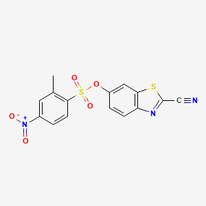 2-Cyano-1,3-benzothiazol-6-yl 2-methyl-4-nitrobenzene-1-sulfonate