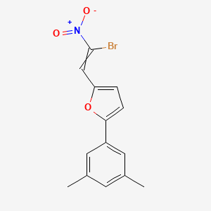 2-(2-Bromo-2-nitroethenyl)-5-(3,5-dimethylphenyl)furan