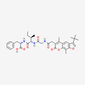 N-[(3-tert-butyl-5,9-dimethyl-7-oxo-7H-furo[3,2-g]chromen-6-yl)acetyl]glycyl-L-isoleucyl-L-phenylalanine