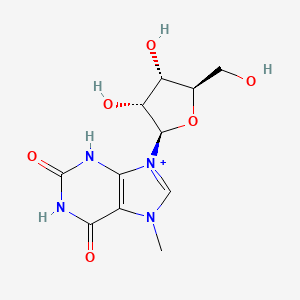 9-((2R,3R,4S,5R)-3,4-Dihydroxy-5-(hydroxymethyl)tetrahydrofuran-2-yl)-7-methyl-2,6-dioxo-2,3,6,9-tetrahydro-1H-purin-7-ium