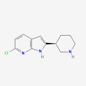 1H-Pyrrolo[2,3-b]pyridine, 6-chloro-2-[(3S)-3-piperidinyl]-