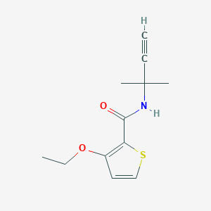 molecular formula C12H15NO2S B12619817 3-ethoxy-N-(2-methylbut-3-yn-2-yl)thiophene-2-carboxamide CAS No. 918136-17-1