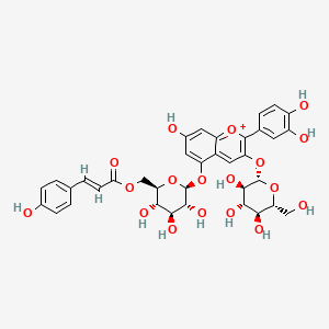 Cyanidin 3-O-beta-D-glucoside 5-O-(6-coumaroyl-beta-D-glucoside)