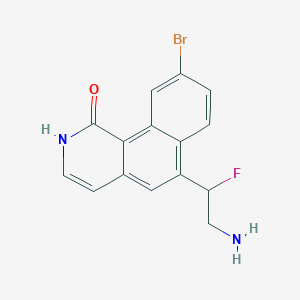 molecular formula C15H12BrFN2O B12619939 6-(2-Amino-1-fluoroethyl)-9-bromobenzo[h]isoquinolin-1(2h)-one CAS No. 919292-86-7