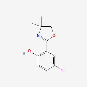 molecular formula C11H12INO2 B12619961 6-(4,4-Dimethyl-1,3-oxazolidin-2-ylidene)-4-iodocyclohexa-2,4-dien-1-one CAS No. 921601-30-1