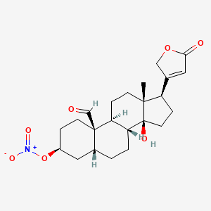 [(3S,5R,8R,9S,10R,13R,14S,17R)-10-formyl-14-hydroxy-13-methyl-17-(5-oxo-2H-furan-3-yl)-1,2,3,4,5,6,7,8,9,11,12,15,16,17-tetradecahydrocyclopenta[a]phenanthren-3-yl] nitrate