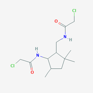 2-chloro-N-(2-{[(chloroacetyl)amino]methyl}-3,3,5-trimethylcyclopentyl)acetamide