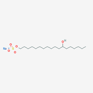molecular formula C18H37NaO5S B1262000 Sodium 1-(12-hydroxy)octadecanyl sulfate 