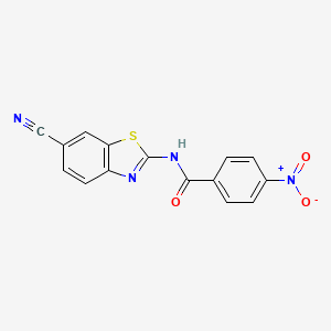 N-(6-Cyano-1,3-benzothiazol-2-yl)-4-nitrobenzamide