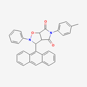 molecular formula C32H24N2O3 B12620067 3-(anthracen-9-yl)-5-(4-methylphenyl)-2-phenyldihydro-2H-pyrrolo[3,4-d][1,2]oxazole-4,6(3H,5H)-dione 