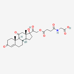 molecular formula C27H35NO9 B12620175 2-[[4-[2-[(8S,9S,10R,13S,14S,17R)-17-hydroxy-10,13-dimethyl-3,11-dioxo-1,2,6,7,8,9,12,14,15,16-decahydrocyclopenta[a]phenanthren-17-yl]-2-oxoethoxy]-4-oxobutanoyl]amino]acetic acid 