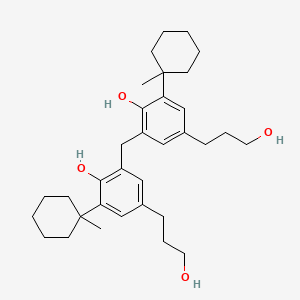 molecular formula C33H48O4 B12620191 2,2'-Methylenebis[4-(3-hydroxypropyl)-6-(1-methylcyclohexyl)phenol] CAS No. 917495-70-6