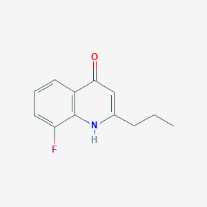 molecular formula C12H12FNO B12620223 8-Fluoro-2-propyl-4-quinolinol CAS No. 1070879-95-6