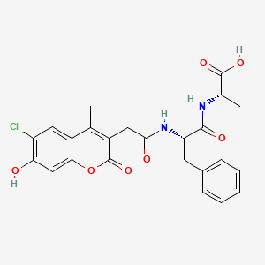 molecular formula C24H23ClN2O7 B12620227 N-[(6-chloro-7-hydroxy-4-methyl-2-oxo-2H-chromen-3-yl)acetyl]-L-phenylalanyl-L-alanine 