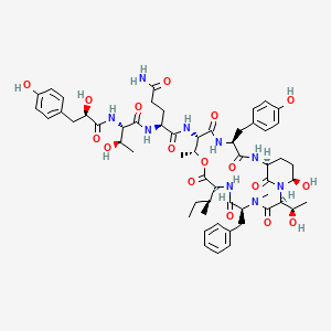 molecular formula C56H75N9O17 B1262026 Aeruginopeptin 95A 