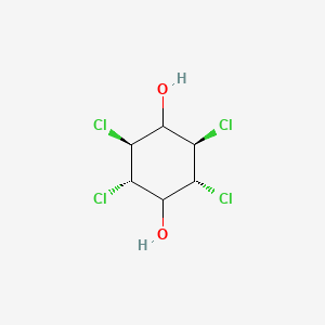 molecular formula C6H8Cl4O2 B1262027 beta-2,3,5,6-Tetrachloro-1,4-cyclohexanediol 