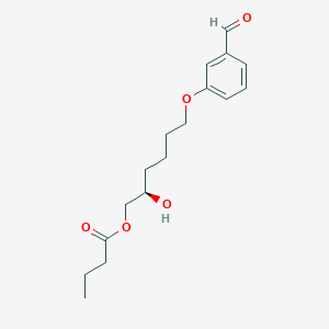 molecular formula C17H24O5 B12620294 (2R)-6-(3-Formylphenoxy)-2-hydroxyhexyl butanoate CAS No. 918531-69-8