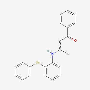 molecular formula C22H19NOSe B12620307 1-Phenyl-3-[2-(phenylselanyl)anilino]but-2-en-1-one CAS No. 919083-38-8