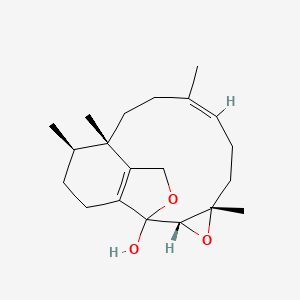 (5S,7S,10Z,14S,15R)-7,11,14,15-tetramethyl-3,6-dioxatetracyclo[12.4.0.04,18.05,7]octadeca-1(18),10-dien-4-ol