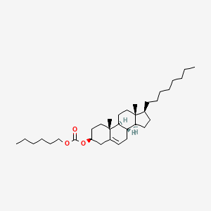 molecular formula C34H58O3 B12620357 [(3S,8S,9S,10R,13R,14S,17S)-10,13-dimethyl-17-octyl-2,3,4,7,8,9,11,12,14,15,16,17-dodecahydro-1H-cyclopenta[a]phenanthren-3-yl] hexyl carbonate 