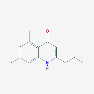 molecular formula C14H17NO B12620362 5,7-Dimethyl-2-propyl-4-quinolinol CAS No. 1070879-99-0