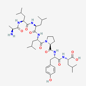 molecular formula C41H67N7O9 B12620378 L-Alanyl-L-leucyl-L-leucyl-L-leucyl-L-prolyl-L-tyrosyl-L-leucine CAS No. 918528-29-7