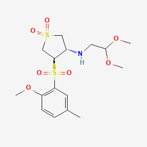 molecular formula C16H25NO7S2 B12620379 C16H25NO7S2 