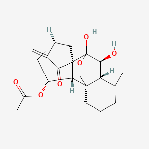 [(1S,2S,3R,5R,8S,10S,11R)-9,10-dihydroxy-12,12-dimethyl-6-methylidene-7-oxo-17-oxapentacyclo[7.6.2.15,8.01,11.02,8]octadecan-3-yl] acetate