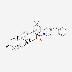 [(4aS,6aR,6aS,6bR,8aS,10S,12aS,14bS)-2,2,6a,6b,9,9,10,12a-octamethyl-1,3,4,5,6,6a,7,8,8a,10,11,12,13,14b-tetradecahydropicen-4a-yl]-(4-benzylpiperazin-1-yl)methanone