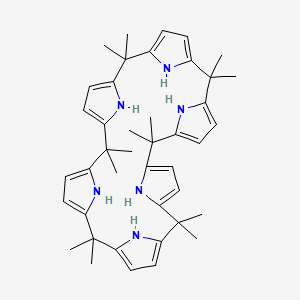 molecular formula C42H54N6 B1262039 间位-十二甲基杯[6]吡咯 