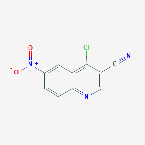 3-Quinolinecarbonitrile, 4-chloro-5-methyl-6-nitro-