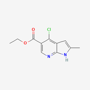 1H-Pyrrolo[2,3-b]pyridine-5-carboxylic acid, 4-chloro-2-methyl-, ethyl ester