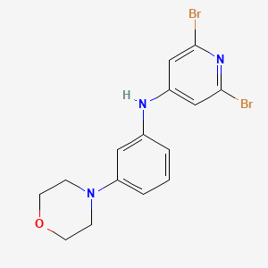 molecular formula C15H15Br2N3O B12620424 2,6-Dibromo-N-[3-(morpholin-4-yl)phenyl]pyridin-4-amine CAS No. 920752-38-1