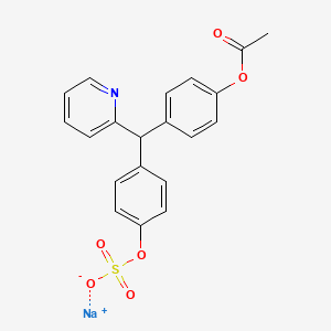 molecular formula C20H16NNaO6S B1262045 4-(alpha-(p-Acetoxyphenyl)-2-picolyl)phenylsulfuric acid sodium salt CAS No. 36175-10-7
