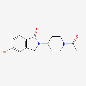 molecular formula C15H17BrN2O2 B12620521 2-(1-Acetylpiperidin-4-yl)-5-bromo-2,3-dihydro-1H-isoindol-1-one CAS No. 918331-69-8