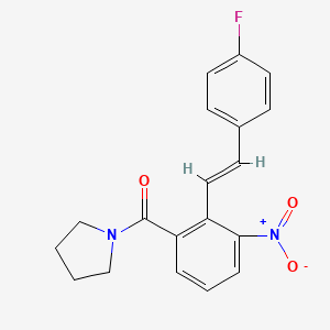 1-[2-[2-(4-Fluorophenyl)ethenyl]3-nitrobenzoyl]pyrrolidine