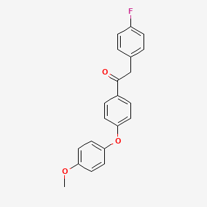 2-(4-Fluorophenyl)-1-[4-(4-methoxyphenoxy)phenyl]ethan-1-one