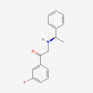 1-(3-Fluorophenyl)-2-{[(1R)-1-phenylethyl]amino}ethan-1-one