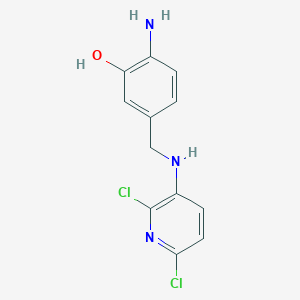 molecular formula C12H11Cl2N3O B12620581 2-Amino-5-{[(2,6-dichloropyridin-3-yl)amino]methyl}phenol CAS No. 920512-09-0