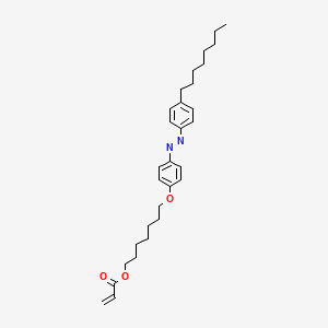 molecular formula C30H42N2O3 B12620590 7-{4-[(E)-(4-Octylphenyl)diazenyl]phenoxy}heptyl prop-2-enoate CAS No. 918902-21-3