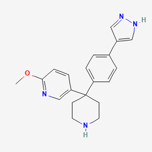 2-Methoxy-5-{4-[4-(1H-pyrazol-4-yl)phenyl]piperidin-4-yl}pyridine