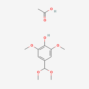 Acetic acid;4-(dimethoxymethyl)-2,6-dimethoxyphenol