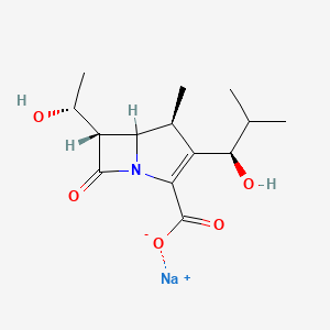 sodium;(4S,6S)-6-[(1R)-1-hydroxyethyl]-3-[(1R)-1-hydroxy-2-methylpropyl]-4-methyl-7-oxo-1-azabicyclo[3.2.0]hept-2-ene-2-carboxylate