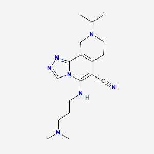 5-{[3-(Dimethylamino)propyl]amino}-9-(propan-2-yl)-7,8,9,10-tetrahydro[1,2,4]triazolo[3,4-a][2,7]naphthyridine-6-carbonitrile