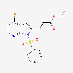 2-Propenoic acid, 3-[4-bromo-1-(phenylsulfonyl)-1H-pyrrolo[2,3-b]pyridin-2-yl]-, ethyl ester