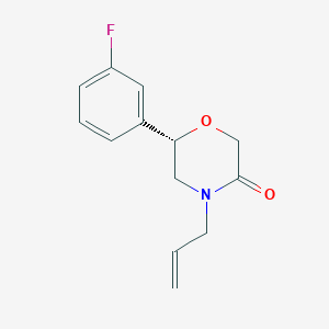 molecular formula C13H14FNO2 B12620652 (6S)-6-(3-Fluorophenyl)-4-(prop-2-en-1-yl)morpholin-3-one CAS No. 920798-20-5