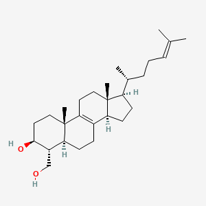 molecular formula C28H46O2 B1262067 4alpha-Hydroxymethyl-5alpha-cholesta-8,24-dien-3beta-ol 