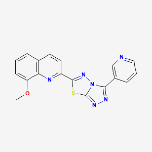 8-Methoxy-2-[3-(pyridin-3-yl)[1,2,4]triazolo[3,4-b][1,3,4]thiadiazol-6-yl]quinoline